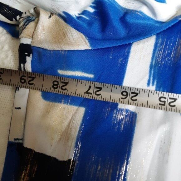 Maggie Barnes Abstract Elegant Top Blouse Plus size 3X - Picture 7 of 12